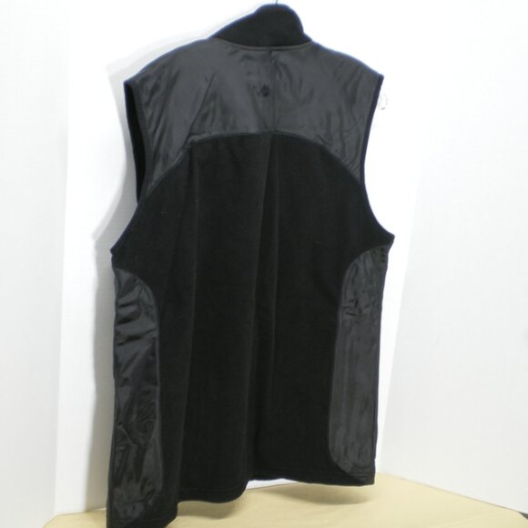 Old Navy Black Fleece Zippered Vest, Size Large - Picture 5 of 5